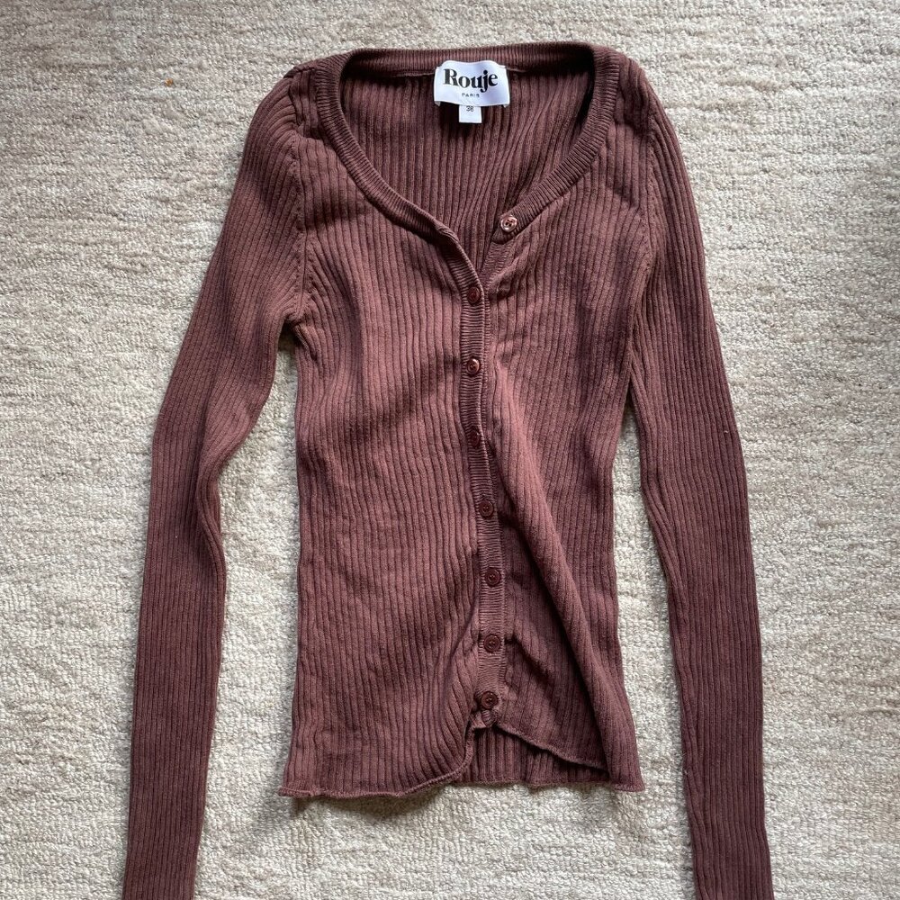 Rouje Ribbed Cardigan Top